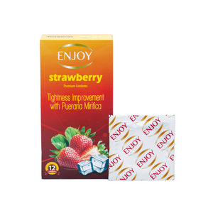 Enjoy Strawberry Premium Condoms 12 pcs
