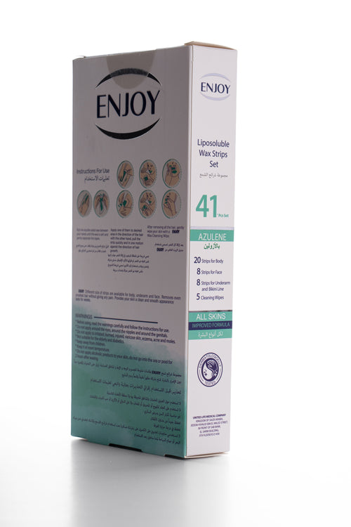 Enjoy Liposoluble Wax Strips Set For All Skins 41 pcs