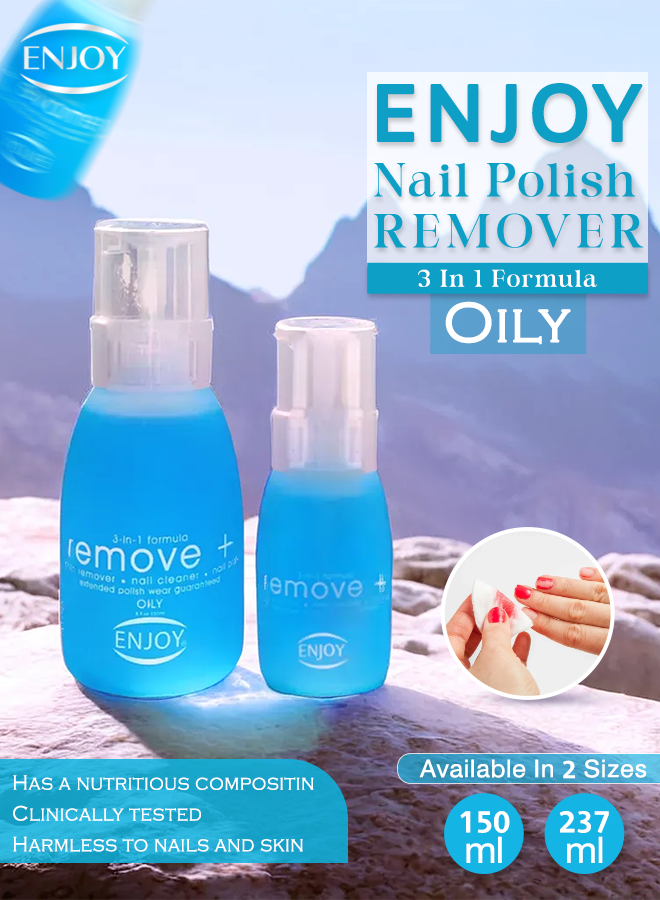 Enjoy Nail Polish Remover Blue 150 ML