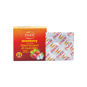 Enjoy Strawberry Premium Condoms 3 pcs