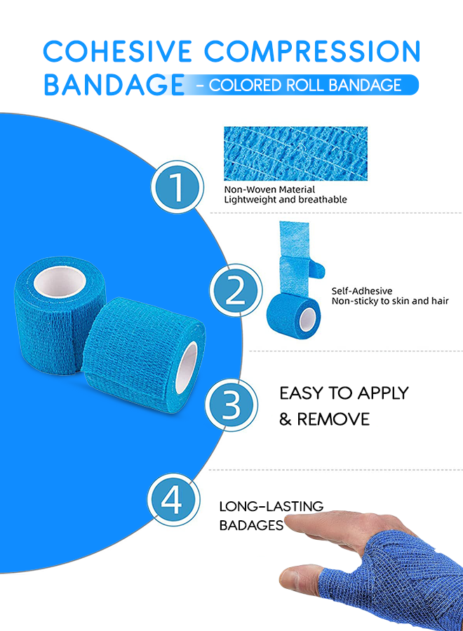 First Step Cohesive Bandage 10 CM (12Pcs)