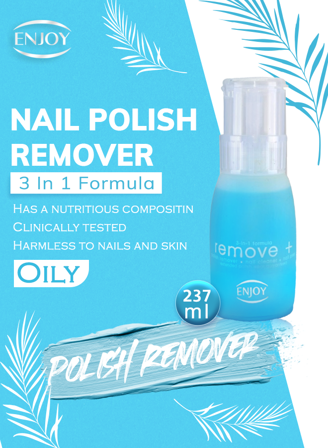 Enjoy Nail Polish Remover Blue   237 ML