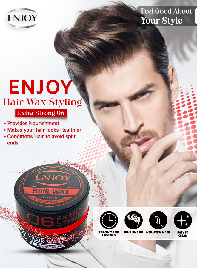 Enjoy hair wax 06 Red 150 ml Extra Strong