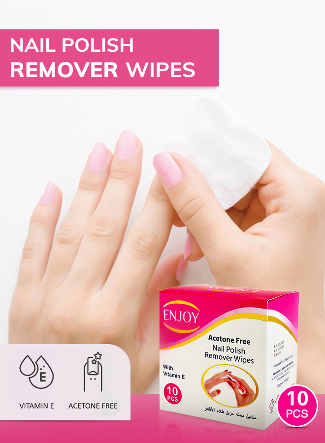 Enjoy Acetone Wipes 10 Pcs