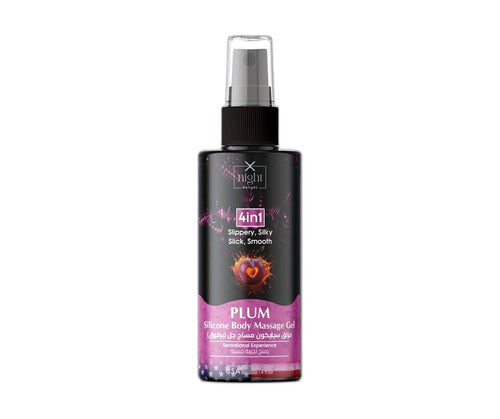 X-Night Delight 4x1 Silicone Body Massage Gel Plum 120 ml
