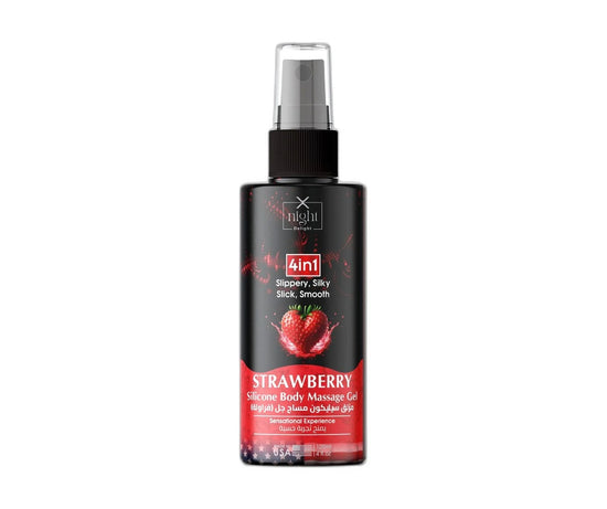 X-Night Delight 4x1 Silicone Body Massage Gel Strawberry 120 ml
