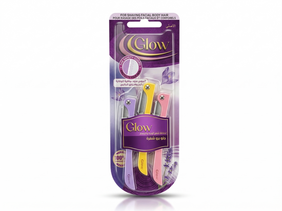 GLOW Face & Body Razors With Safety Guard For Women 3 pcs
