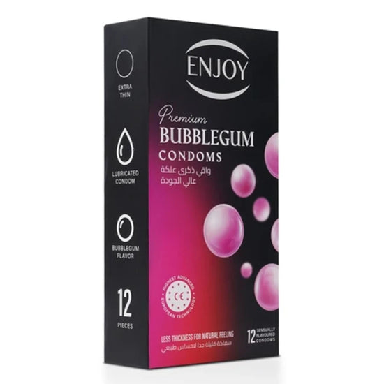 Enjoy Premium Condoms Bubblegum Flavour 12 pcs