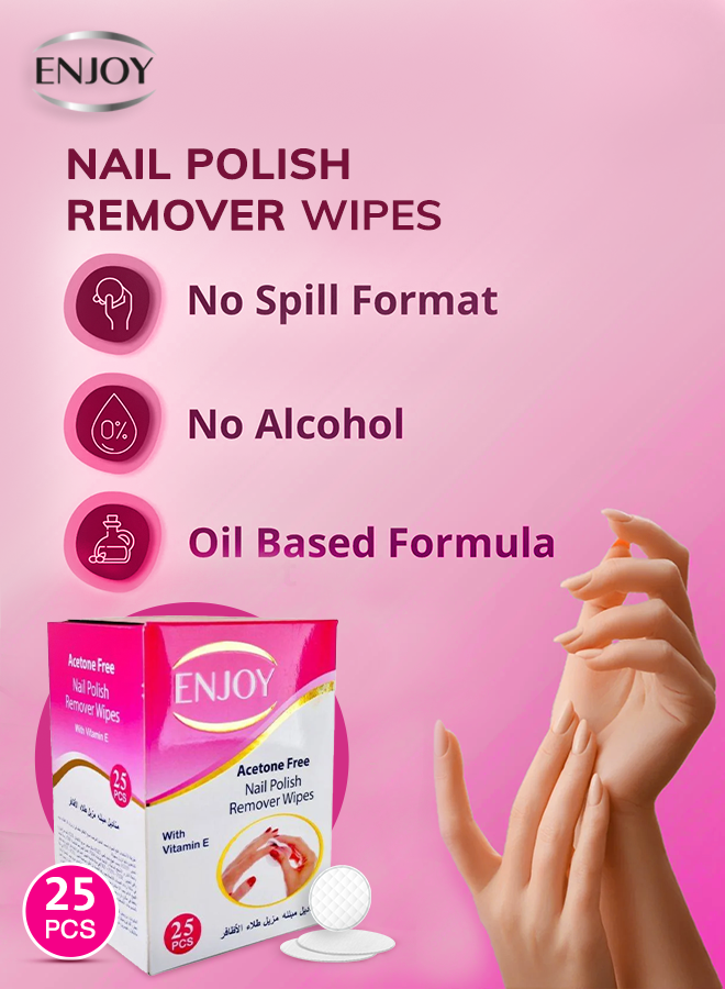 Enjoy Acetone Wipes 25 Pcs