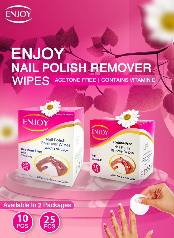 Enjoy Acetone Wipes 10 Pcs