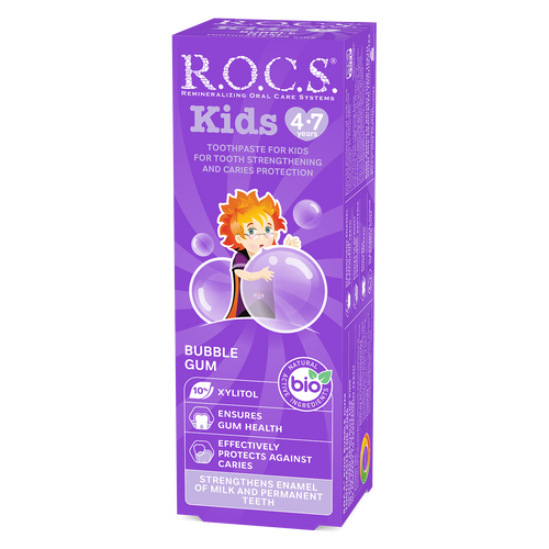 ROCS Toothpaste Kids 4-7 Years Bubble Gum 45 g