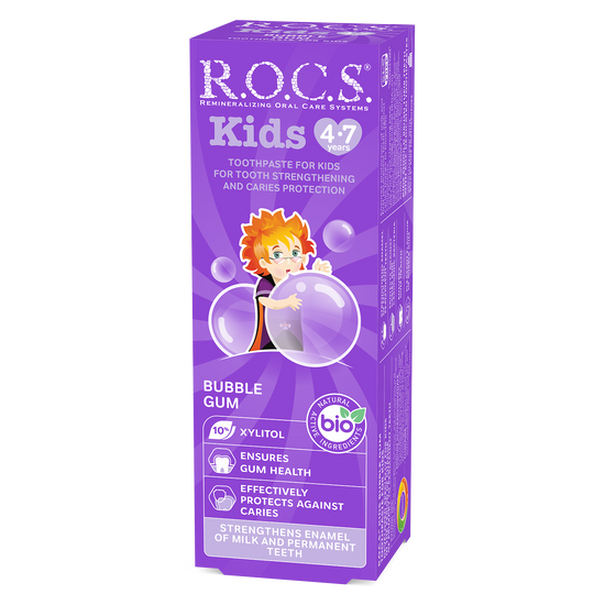 ROCS Toothpaste Kids 4-7 Years Bubble Gum 45 g