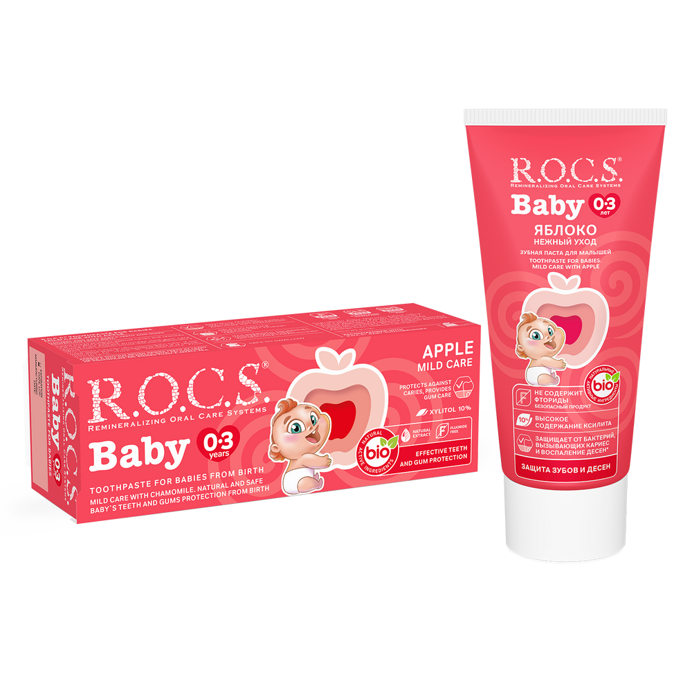 ROCS Toothpaste Baby 0-3 Years Apple 45 g