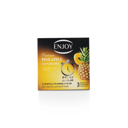 Enjoy Premium Condoms for Delay Pineapple Flavour 3 pcs