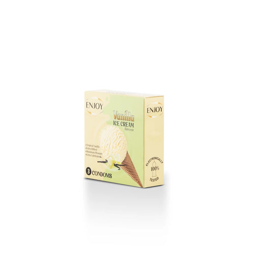 Enjoy Condoms Vanilla Ice Cream Flavor 3 pcs