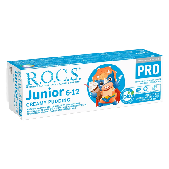 ROCS Pro Toothpaste For Juniors 6-12 Years With Creamy Pudding 74 g
