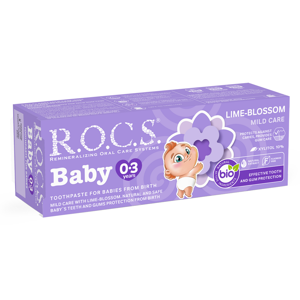 ROCS Toothpaste Baby 0-3 Years Lime-Blossom 45 g