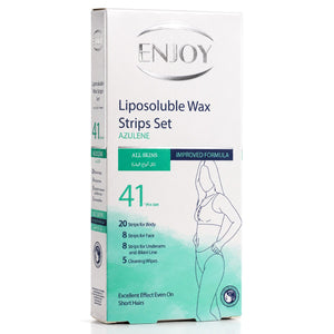 Enjoy Liposoluble Wax Strips Set For All Skins 41 pcs
