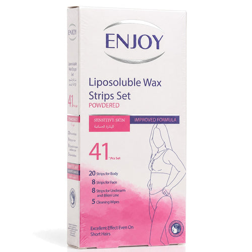 Enjoy Liposoluble Wax Strips Set For Sensitive Skin 41 pcs