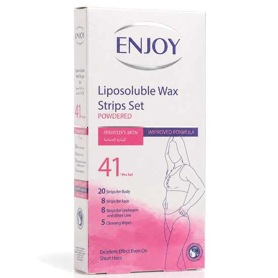 Enjoy Liposoluble Wax Strips Set For Sensitive Skin 41 pcs