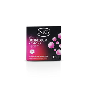 Enjoy Premium Condoms Bubblegum Flavour 3 pcs