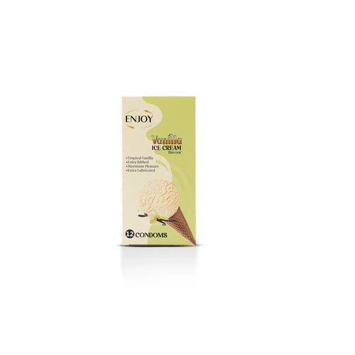 Enjoy Condoms Vanilla Ice Cream Flavor 12 pcs