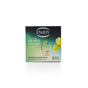 Enjoy Premium Condoms for Delay Grapes Flavour 3 pcs