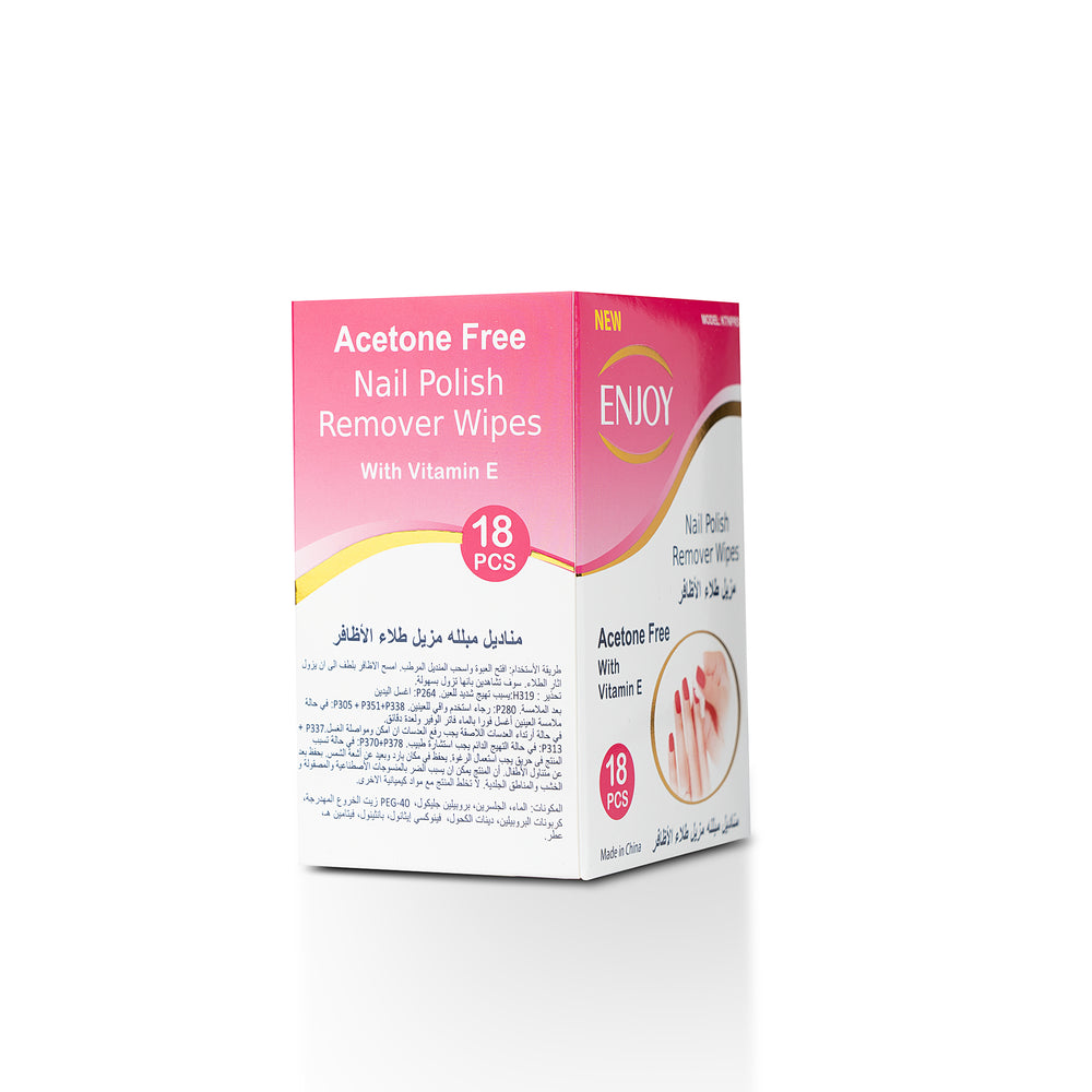 Enjoy Acetone Nail Polish Remover Wipes 18 pcs