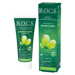 ROCS Toothpaste Bold Blast Of Double Mint 74 g