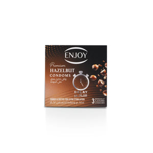 Enjoy Premium Condoms for Delay Hazelnut Flavour 3 pcs