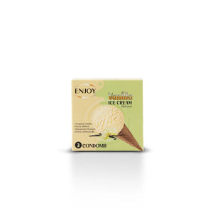 Enjoy Condoms Vanilla Ice Cream Flavor 3 pcs