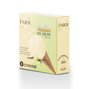Enjoy Condoms Vanilla Ice Cream Flavor 3 pcs