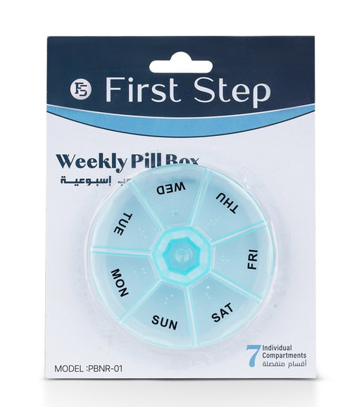 First Step Pill Box Round Weekly