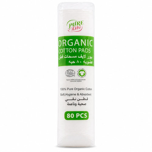 Purelife Organic Cotton Pads 80 pcs