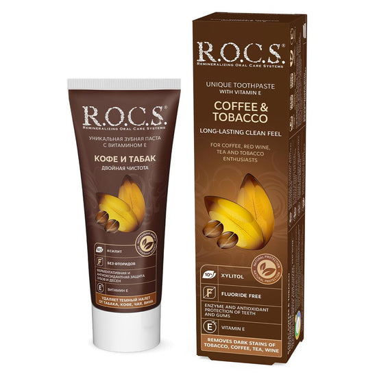 ROCS Toothpaste Coffee & Tobacco 74 gr