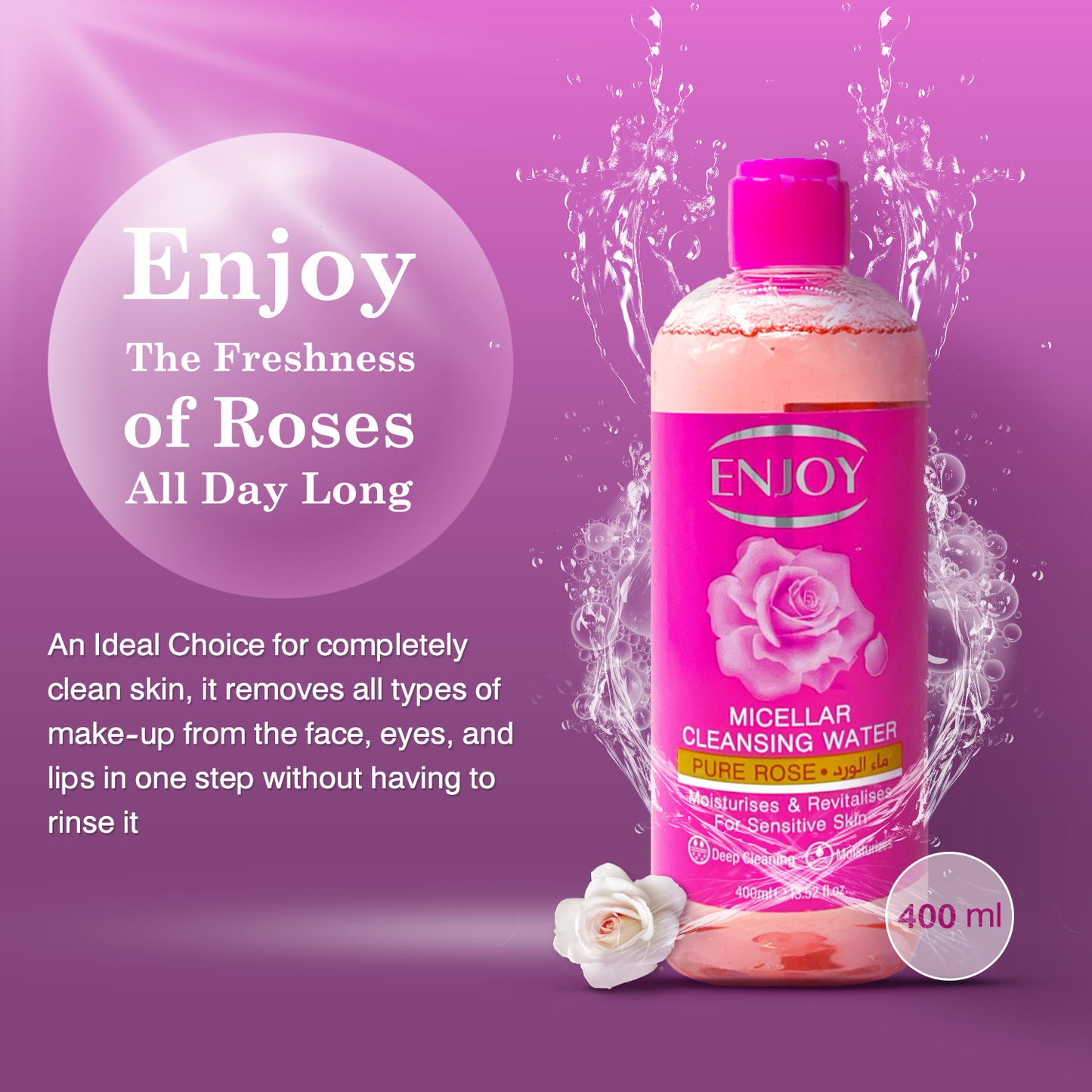 Enjoy facial micellar Rose 400 ml