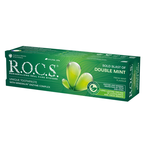 ROCS Toothpaste Bold Blast Of Double Mint 74 g