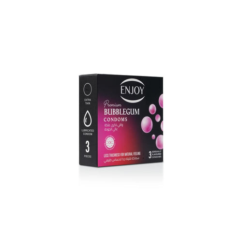 Enjoy Premium Condoms Bubblegum Flavour 3 pcs