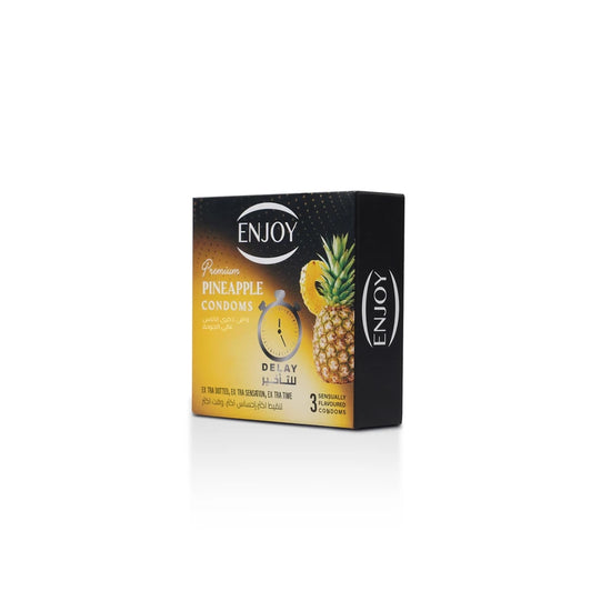 Enjoy Premium Condoms for Delay Pineapple Flavour 3 pcs