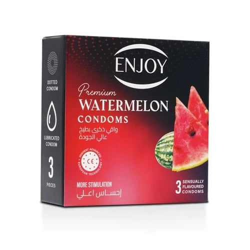 Enjoy Premium Condoms Watermelon Flavour 3 pcs