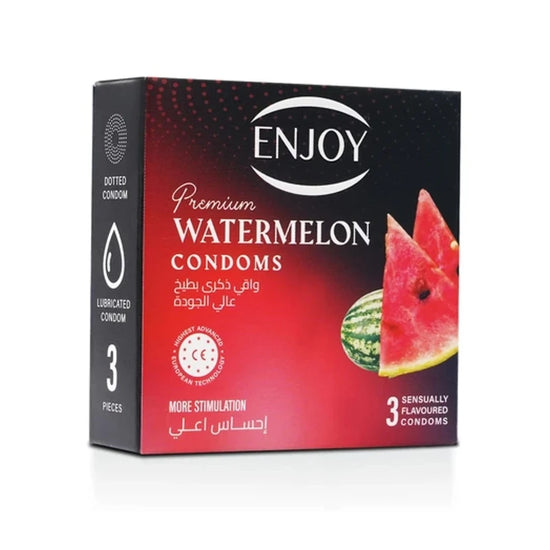 Enjoy Premium Condoms Watermelon Flavour 3 pcs