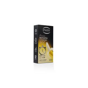 Enjoy Premium Condoms for Delay Banana Flavour 12 pcs