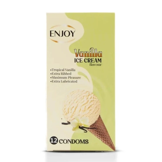 Enjoy Condoms Vanilla Ice Cream Flavor 12 pcs