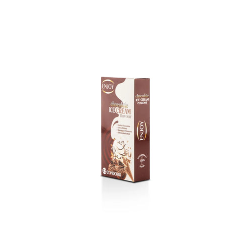 Enjoy Condoms Chocolate Ice Cream Flavor 12 pcs