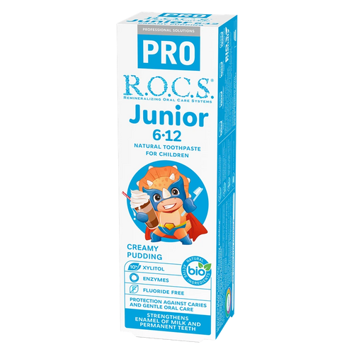ROCS Pro Toothpaste For Juniors 6-12 Years With Creamy Pudding 74 g