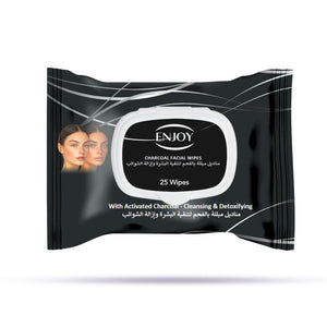 Enjoy Purifying Charcoal Facial Wipes 25 pcs