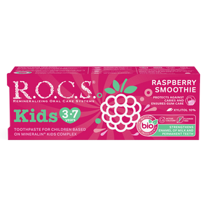 ROCS Toothpaste Kids 3-7 Years Raspberry Smoothie 45 g