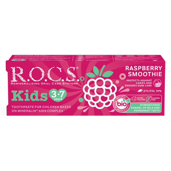 ROCS Toothpaste Kids 3-7 Years Raspberry Smoothie 45 g