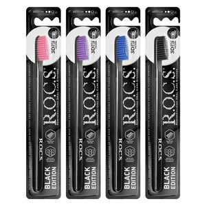 ROCS Toothbrush Black Edition Classic Medium