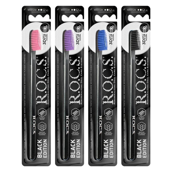 ROCS Toothbrush Black Edition Classic Medium